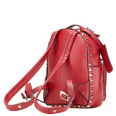 ヴァレンティノ ロックスタッズ リュック バックパック レッド レザー レディース VALENTINO 【中古】